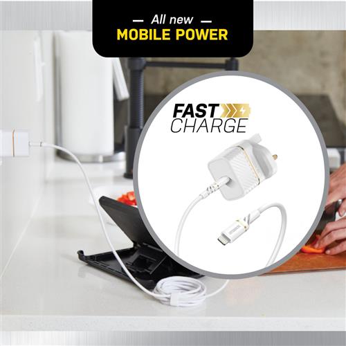 UK WALL CHARGER 20W 1X USB-C 20W USB-PD USB C-LIGHTNING CABLE