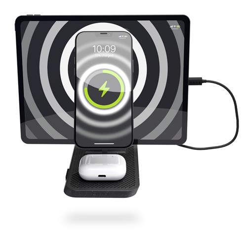 ZENS 3-IN-1 MODULAR WRLS CHARGER STATION INCL WALL CHARGE
