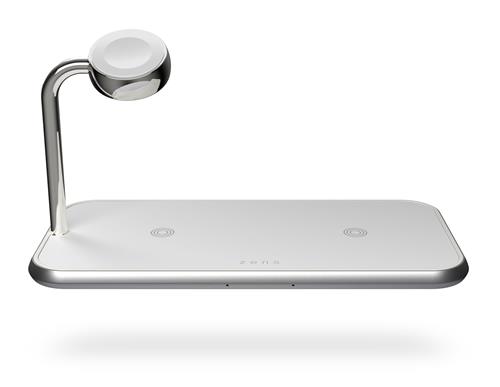 ZENS DUAL+WATCH WRLS CHARGER INCL WALL CHARGER-WHITE