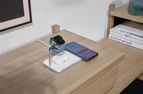 ZENS DUAL+WATCH WRLS CHARGER INCL WALL CHARGER-WHITE