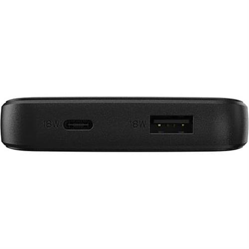 POWER BANK 10K MAH USB A AND C 18W USB-PD - black