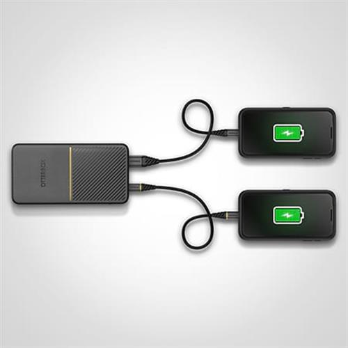 POWER BANK 20K MAH USB A AND C 18W USB-PD - black