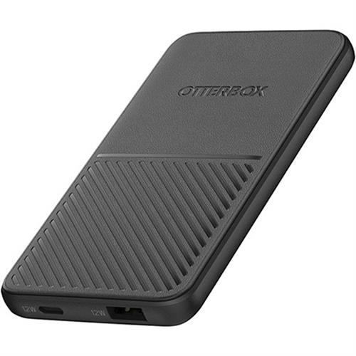 POWER BANK 5K MAH USB A AND C 12W - black