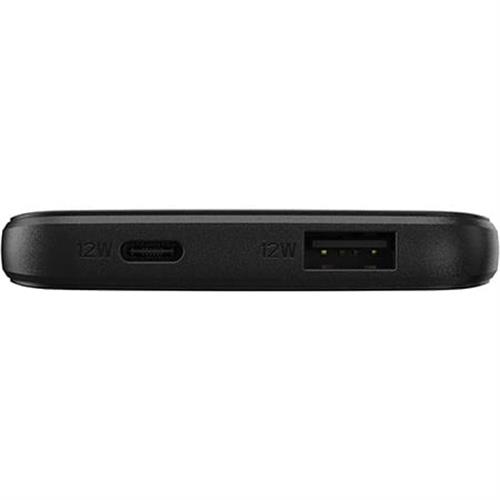 POWER BANK 5K MAH USB A AND C 12W - black