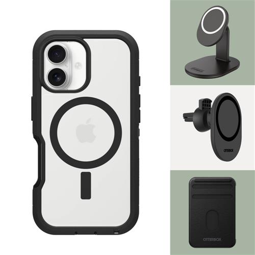 OB DEFND XTCLEAR APPLE IPHONE16 Dark Side-clear/black-ProPack