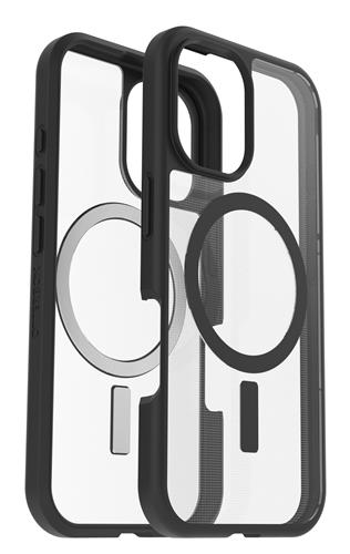 OB REACT MAGSAFE APPLE IPHONE16 Black Crystal clear/black