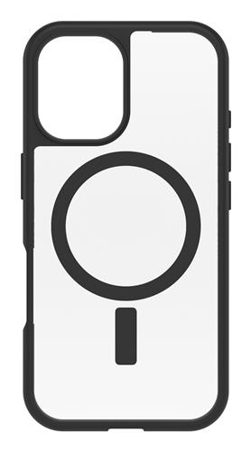 OB REACT MAGSAFE APPLE IPHONE16 Black Crystal clear/black
