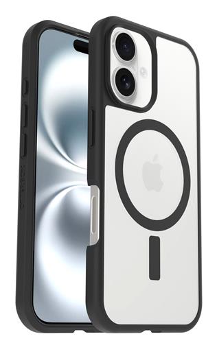 OB REACT MAGSAFE APPLE IPHONE16 Black Crystal clear/blackProPack