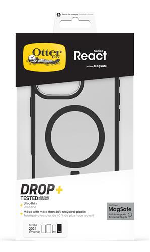 OB REACT MAGSAFE APPLE IPHONE16 pro maxBlack Crystal clear/black