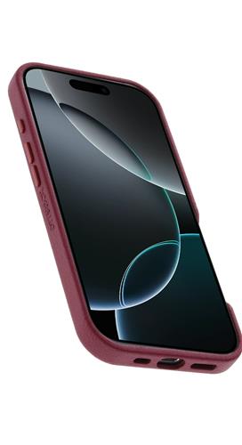 OB SYM CACTUS LEATHER APPLE iPhone 16 Pro Maroon Bells - red