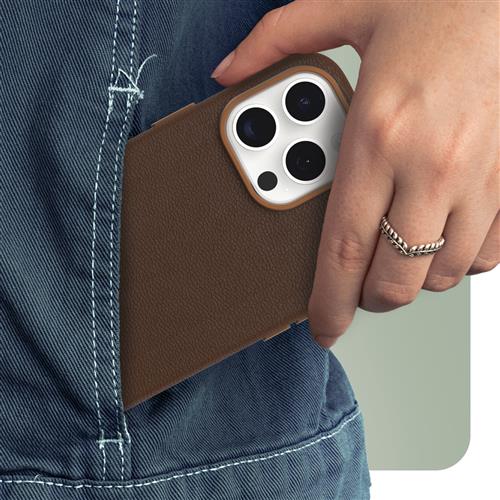 OB SYMETRY APPLEIPHONE 15PROMAX Cactus Leather Rich Adobe brown
