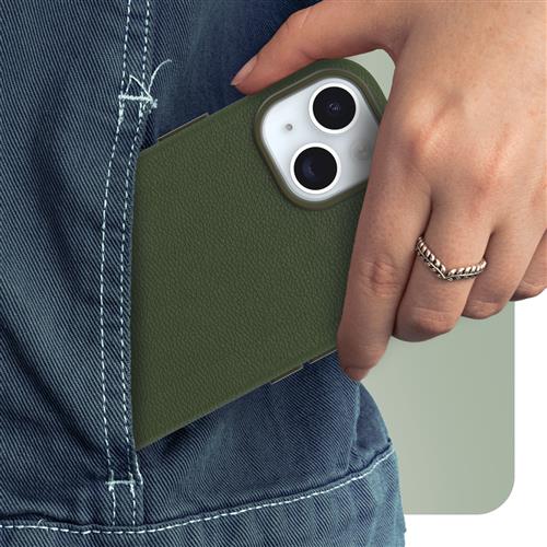 OB SYMMETRY CACTUS LEATHER Apple iPhone 15 Cactus Groove gr