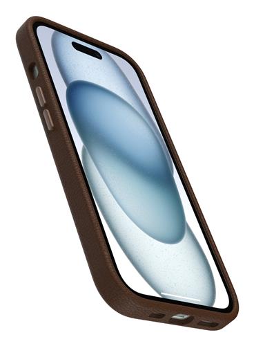 OB SYMMETRY CACTUS LEATHER Apple iPhone 15 Rich Adobe brown