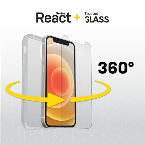 OTTERBOX REACT + TRUSTED GLASS iPhone 12 mini-clear