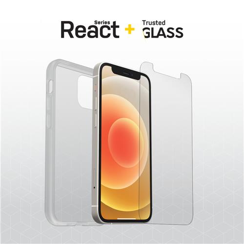 OTTERBOX REACT + TRUSTED GLASS iPhone 12 mini-clear