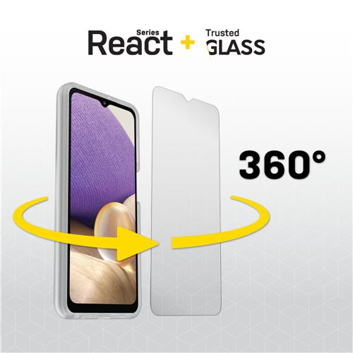 OTTERBOX REACT + TRUSTED GLASS SAMSUNG GALAXY A12 CLEAR