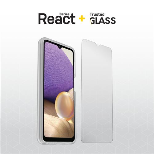 OTTERBOX REACT + TRUSTED GLASS SAMSUNG GALAXY A12 CLEAR