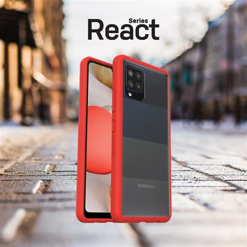 OTTERBOX REACT SAMSUNG GALAXY A42 5G - POWER RED - CLEAR/RED -