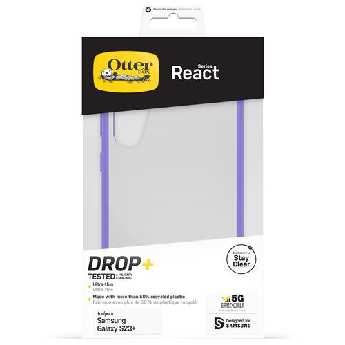 OTTERBOX REACT SAMSUNG GALAXY S23+ Purplexing - clear/purple