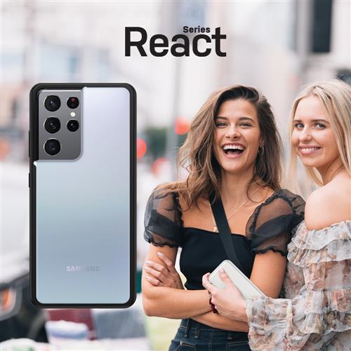 REACT GALAXY S21 ULTRA BLACK CRYSTAL CRYSTAL CLEAR/BLACK PROP