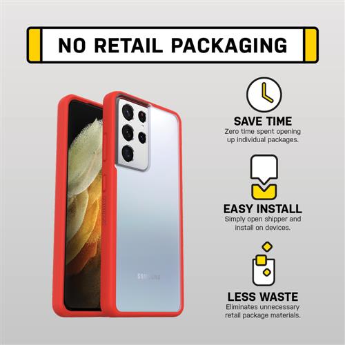 REACT GALAXY S21 ULTRA POWER RED CLEAR/RED PROPACK BULK