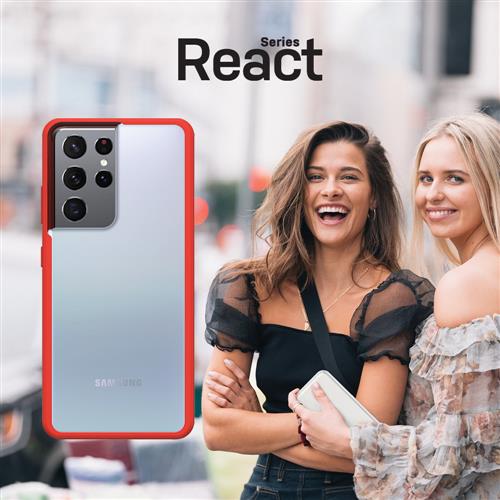 REACT GALAXY S21 ULTRA POWER RED CLEAR/RED PROPACK BULK