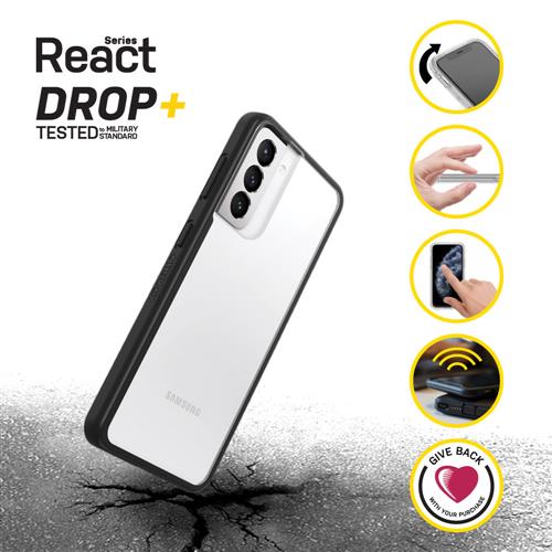 REACT GALAXY S21+ BLACK CRYSTAL CRYSTAL CLEAR/BLACK PROPACK BULK
