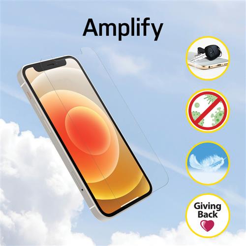 AMPLIFY ANTI-MICROBIAL IPHONE IPHONE 12 MINI-CLEAR-PROPACK BUL