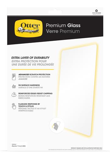 OB PREMGLASS APPLE IPAD AIR11IN Antimicrobial clear RetailPack