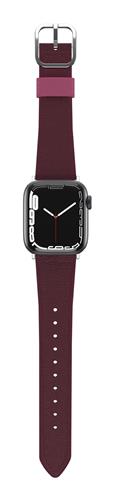 OB CACTUS LTH W BAND APPLE WTCH 10-L 44/45/46mm MaroonBells-pink