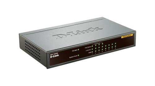 D-Link DES-1008PA switch di rete Non gestito Fast Ethernet (10/100) Supporto Power over Ethernet (PoE) Nero