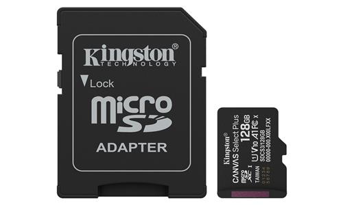 128GB MICROSDXC CANVAS SELECT+ Gen3 150MB/s A1 Card + Adapter
