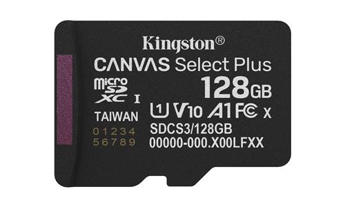 128GB MICROSDXC CANVAS SELECT+ Gen3 150MB/s A1 Card + Adapter