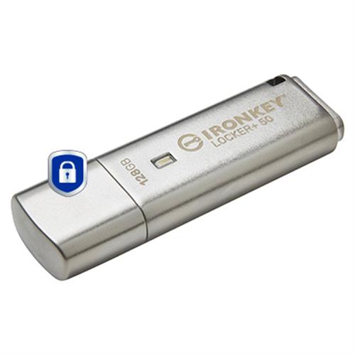 128GB USB 3.2 IRONKEY LOCKER+50 AES USB w/256bit Encryption
