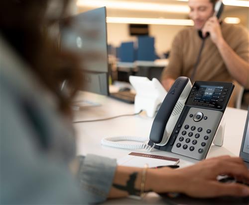 POLY Edge E350 IP Phone and PoE-enabled telefono IP Nero 8 linee IPS Wi-Fi