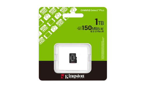1TB MICROSDXC CANVAS SELECT+ Gen3 150R A1 Single Pack w/o ADP