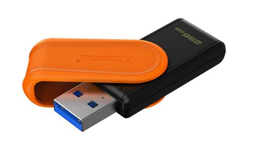 Kingston Technology DataTraveler 256GB Portable USB 3.2 Gen 1 Exodia S (Nero/Arancia)