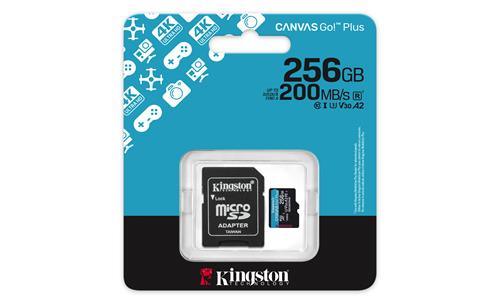 256GB MSDXC CANVAS GO PLUS 200R Gen4 A2 U3 V30 Card + Adapter