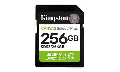 256GB SDXC CANVAS SELECT PLUS Gen3 150MB/s C10 UHS-I U1 V10