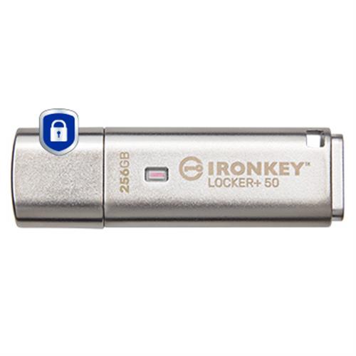 256GB USB 3.2 IRONKEY LOCKER+50 AES USB W/256BIT ENCRYPTION