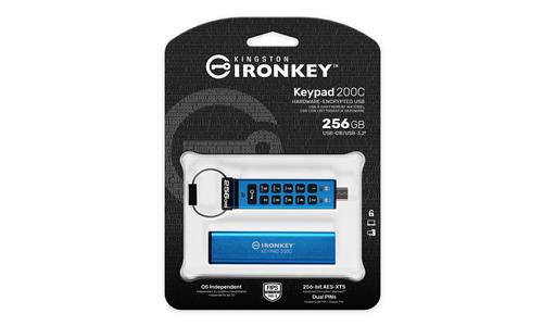 256GB USB-C IRONKEY KEYPAD 200C FIPS 140-3 Lvl 3(Pending)AES-256