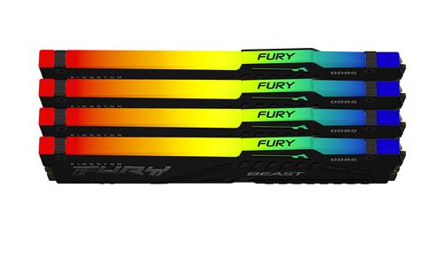 Kingston Technology FURY Beast 64 GB 6000 MT/s DDR5 CL40 DIMM (Kit da 4 moduli) RGB XMP