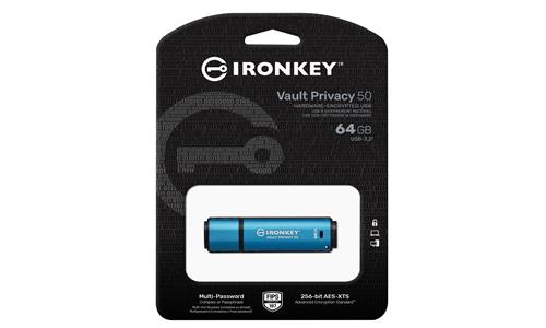 64GB IRONKEY VAULT PRIVACY 50 AES-256 ENCRYPTED FIPS 197