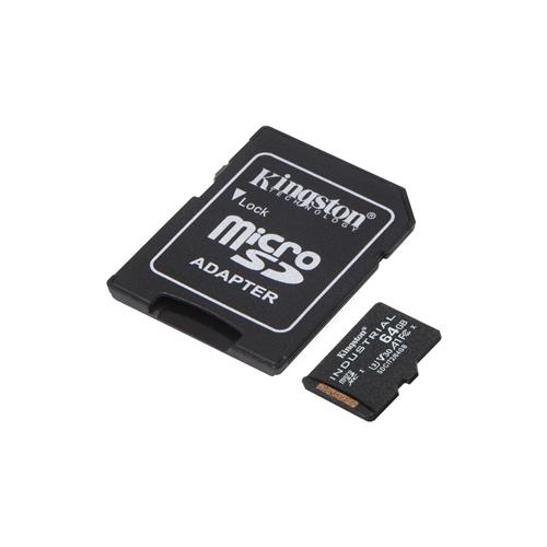 64GB MICROSDXC INDUSTRIAL C10 A1 PSLC CARD + SD ADAPTER