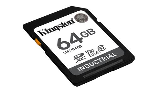 64GB SDXC INDUSTRIAL C10 -40C to 85C UHS-I U3 V30 A1 pSLC