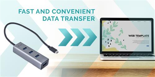 i-tec Metal C31HUBMETAL403 hub di interfaccia USB 3.2 Gen 1 (3.1 Gen 1) Type-C 5000 Mbit/s Grigio