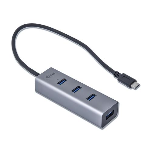 i-tec Metal C31HUBMETAL403 hub di interfaccia USB 3.2 Gen 1 (3.1 Gen 1) Type-C 5000 Mbit/s Grigio
