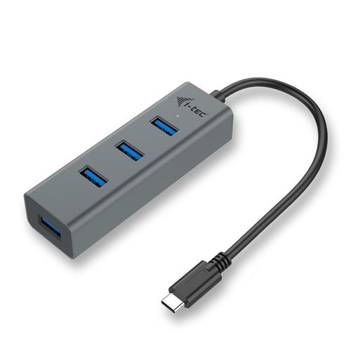 i-tec Metal C31HUBMETAL403 hub di interfaccia USB 3.2 Gen 1 (3.1 Gen 1) Type-C 5000 Mbit/s Grigio