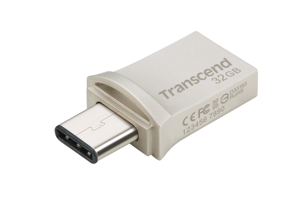 Transcend JetFlash 890 32GB unità flash USB USB Type-A / USB Type-C 3.2 Gen 1 (3.1 Gen 1) Nero, Argento