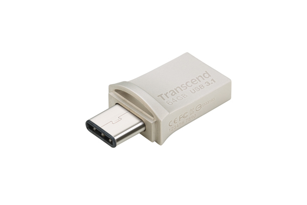 Transcend JetFlash 890 64GB unità flash USB USB Type-A / USB Type-C 3.2 Gen 1 (3.1 Gen 1) Nero, Argento